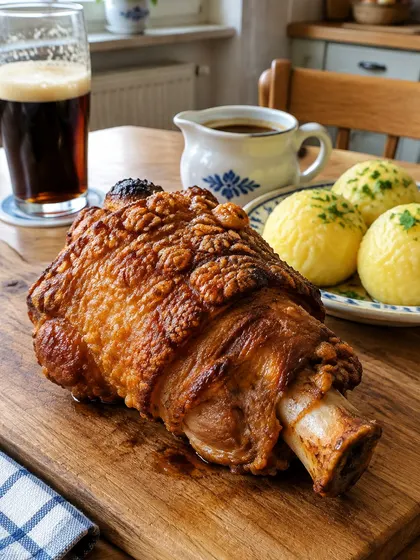 Knusprige Schweinshaxe aus dem Ofen
